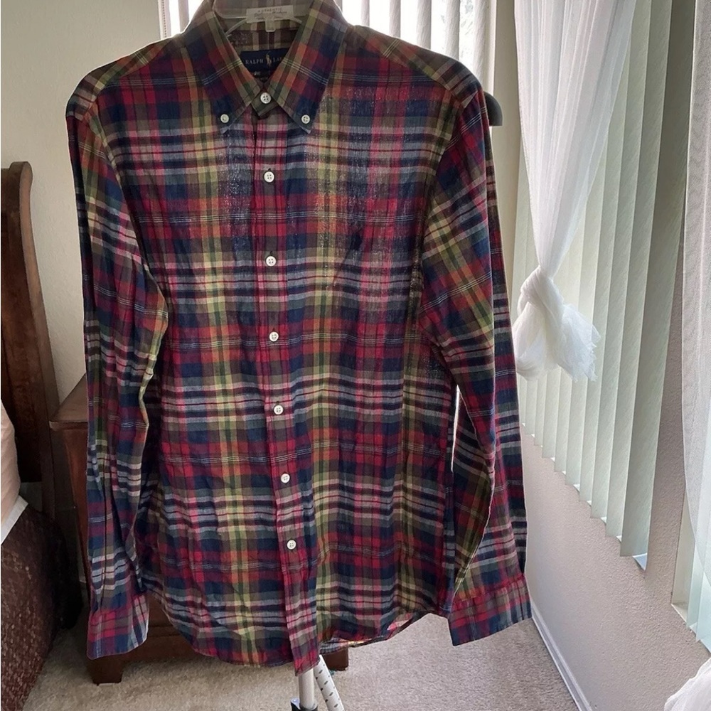 Plaid Button-Up Shirt